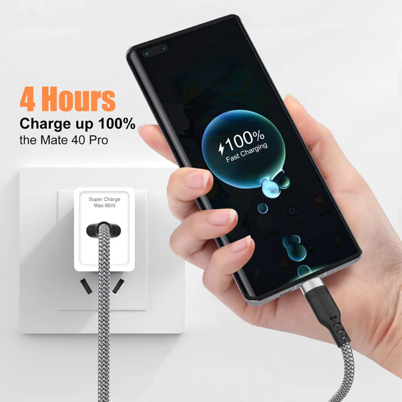 NNBILI 6A Verlengde Usb TYPE-C Kabel Gevlochten Cbale For Samsung Huawei Xiaomi Switch Sony Ps5 TYPE-C 8M 5M 3M 2M 1.5M 1M Kabel
