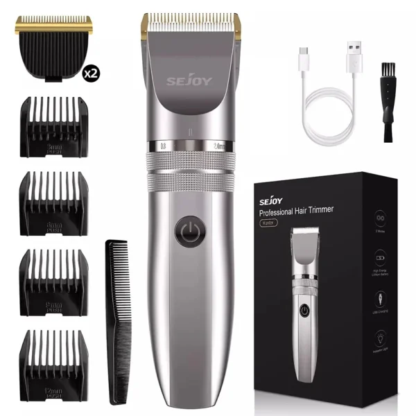 Sejoy Hair Clippers for Men Professional Cordless Barber Clippers for Hair Cutting Machine Grooming Rechargeable Beard Trimmer
