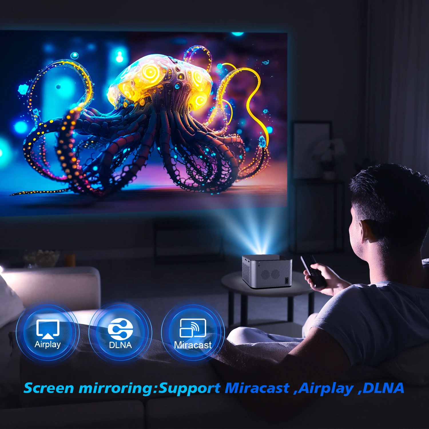 Magcubic 580ANSI Auto Focus Projector Android 11 4K 1080P Wifi6 Voice Control Allwinner H713  BT5.0 Home Cinema HY350 Pro