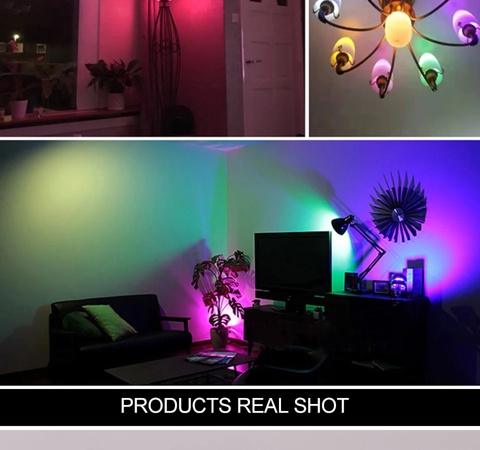 E27 LED RGB Lamp Spotlight Bulb AC 85-265V Bombillas LED 4W 10W 15W IR Remote Control Led Bulb Smart Led RGBW Lamp Home Decor