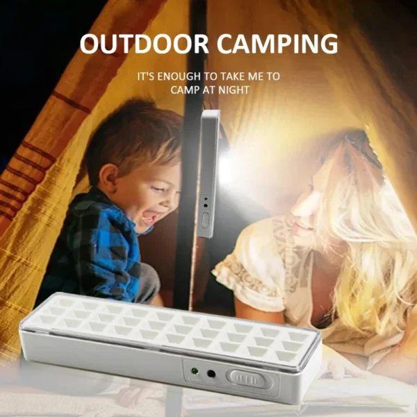 2 Modes Dimmable 30LED Rechargeable Emergency Lamp Outdoor Night Repair Lights Portable Camping Lantern for Power Outage Use
