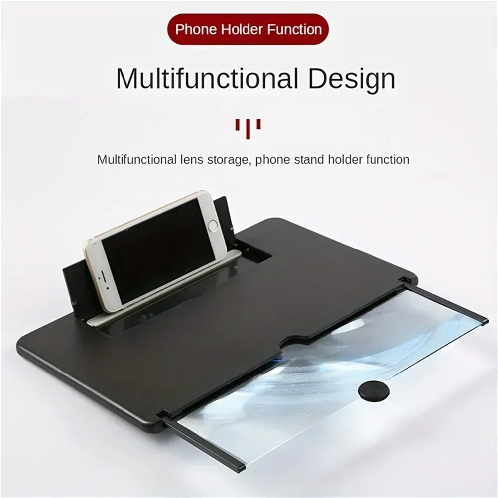 12/10 inch mobile phone amplifier HD screen magnifying glass anti blue light and eye protection Multi functional Amplifier
