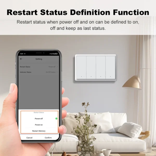 Tuya Smart zigbee Switch No Neutral Wire Required No Capacitor Wall Button Light Switches Work With Alexa Google Home