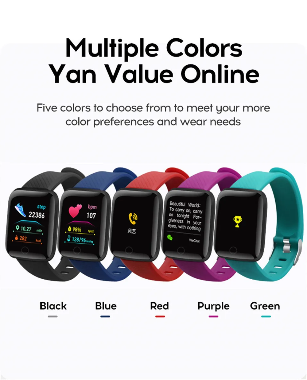 Fashion Smart Watches Sport Men Fitness Woman Smartwatch SMS Social APP Message Reminder Music Playback Alarm Clock Bracelet D13