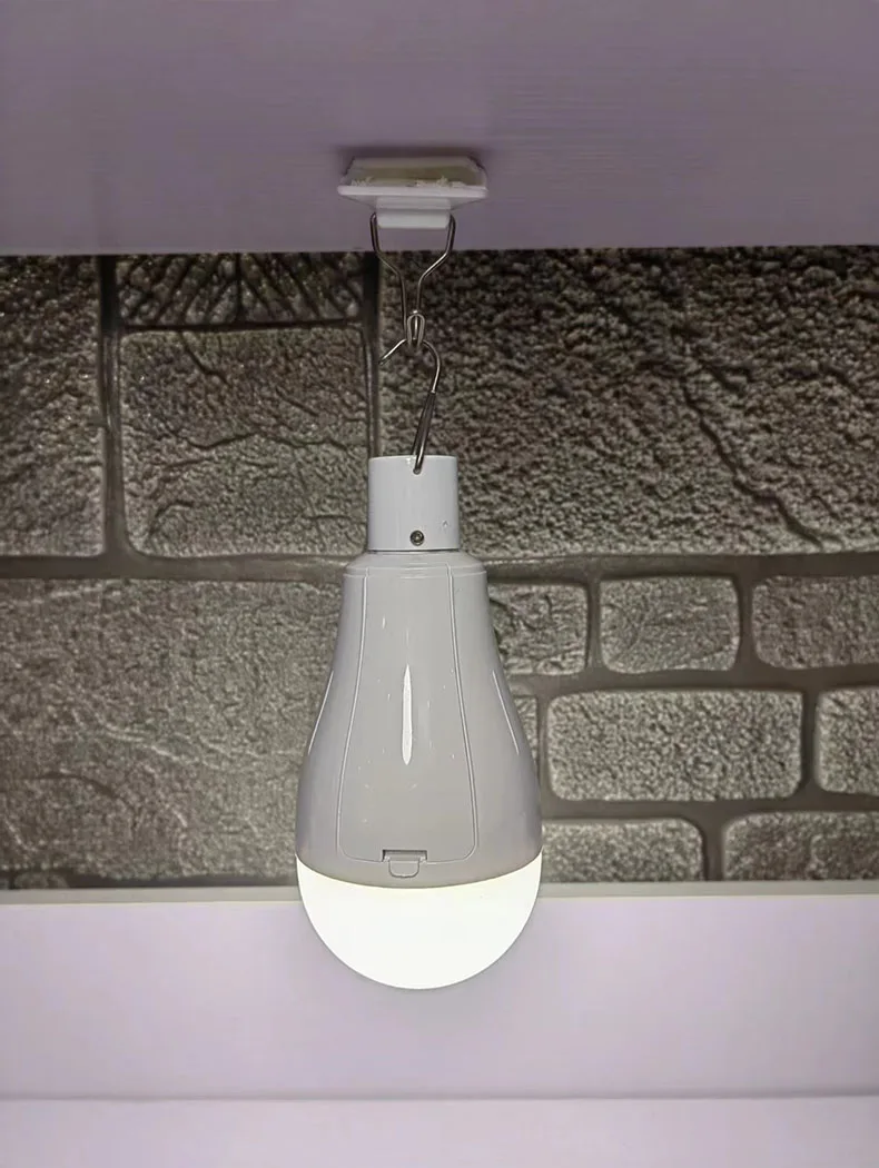 LED Bulb Light Smart Charging Chip Power Failure Emergency Home 18650 Battery Flicker-Free with Hook Detachable Emergency Bulb
