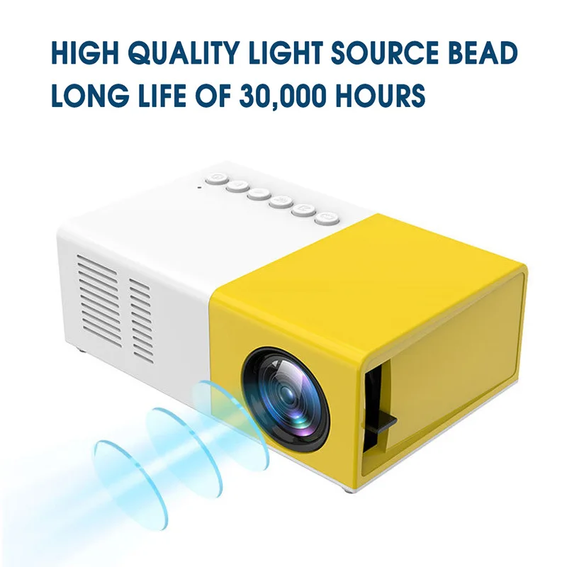 Mini Projector YG300 Pro LED supports 1080P full HD portable laser audio HDMI USB video projector