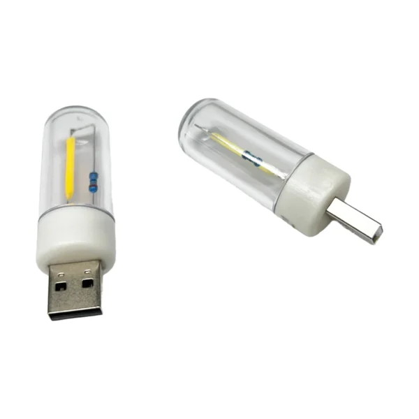 2Pcs LED Camping Lamp 5V Night Light LED USB Filament Portable Lighting USB lamp Charging Treasure Notebook Mobile Power Bulb