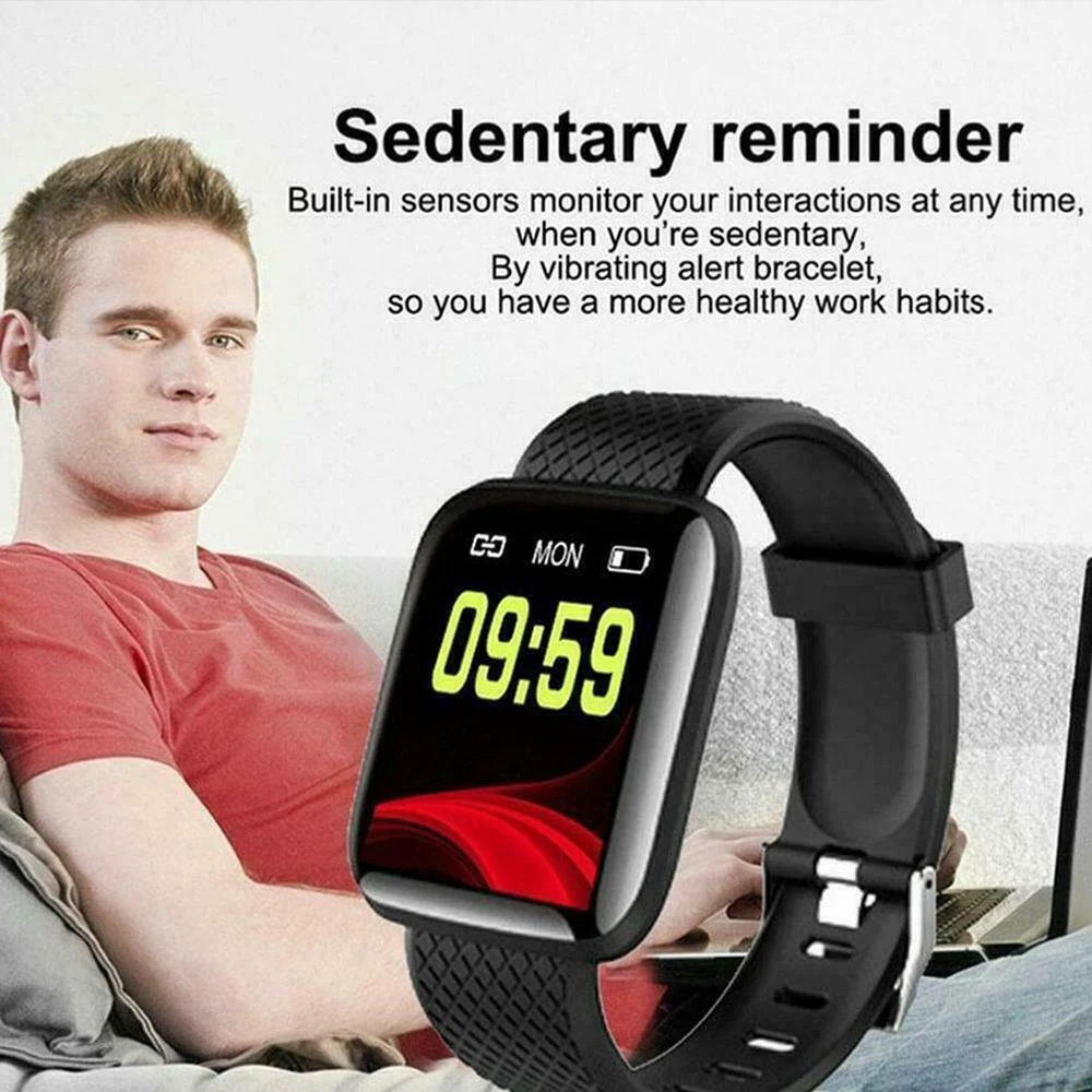 116plus Smart Watch For Men Women Gift 1.3 inch Screen Sports Fitness Watches Wristwatch Bluetooth 5.0 Calls Digital Smartwatch