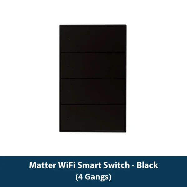 Zemismart Matter WiFi 1 2 3 4 6 Gangs Smart Wall Light Switch Neutral Required with Big Button SmartThings App Homekit Control