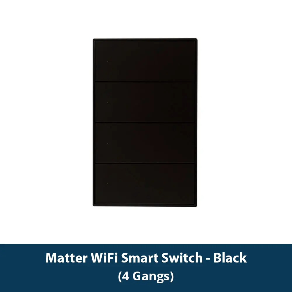 Zemismart Matter WiFi 1 2 3 4 6 Gangs Smart Wall Light Switch Neutral Required with Big Button SmartThings App Homekit Control