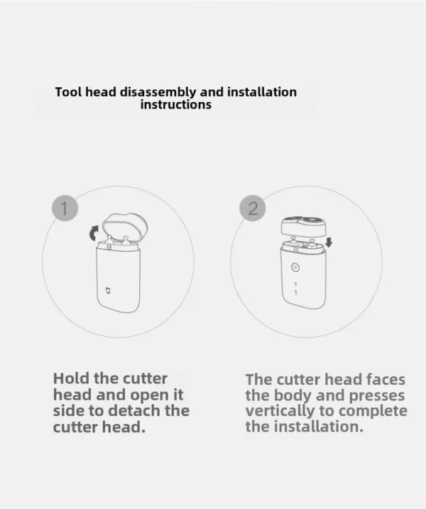 XIAOMI MIJIA S100 Electric Shaver Twin Blade Portable Dry Wet Razor Beard Trimmer Cutter USB Rechargeable For Men Razors Machine