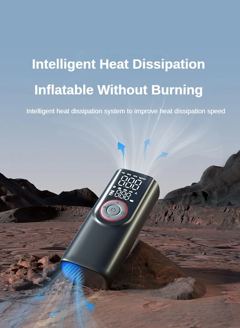 Wireless Tire Inflator Pump 6000mAh Electric Portable Car Air Compressor Fast Inflate Air Pump for Moto Bike Car Tyre Balls