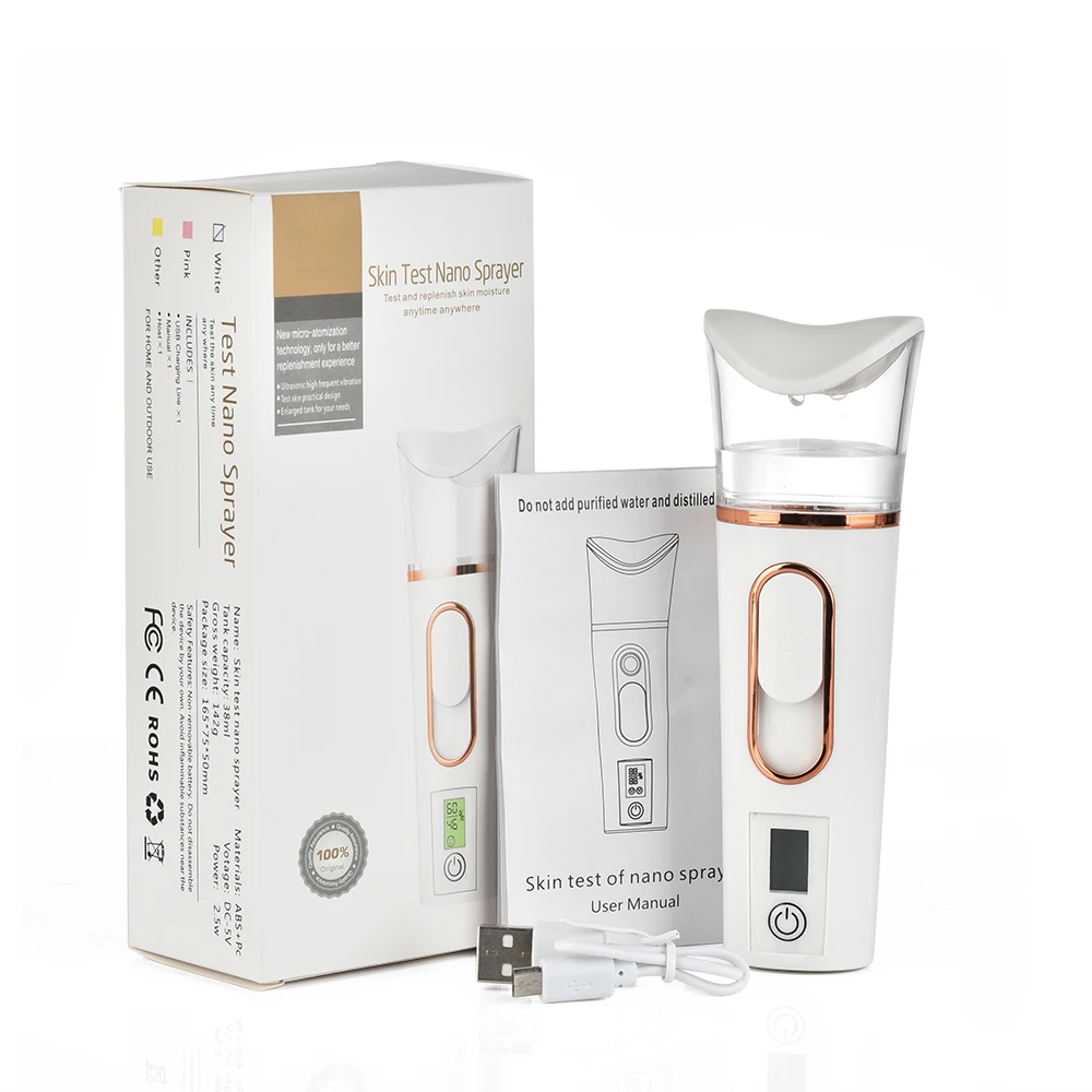Nano Spray Facial Steamer Mini Handheld Portable 25ml Mist Sprayer Water Replenishment Device Hydration Humidifier Skin Care