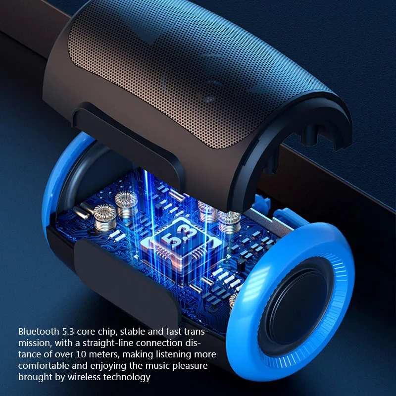 # TSN-1 Portable Speaker Wireless Bluetooth Speakers with 5.3 Stereo FM/SD/USB Disk/Aux Modes Waterproof for Outdoor Hifi Sound