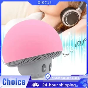 XIKCU Bluetooth Mushroom Speaker Waterproof Can Be Used as a Mobile Phone Holder Suitable for Family Parties and Small Parties