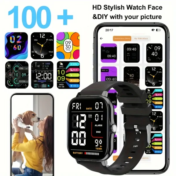 LAXASFIT New Smart Watch Multiple Sports Mode Sleep Monitor Find Phone Bluetooth Call Smart Watch Men Women Gift