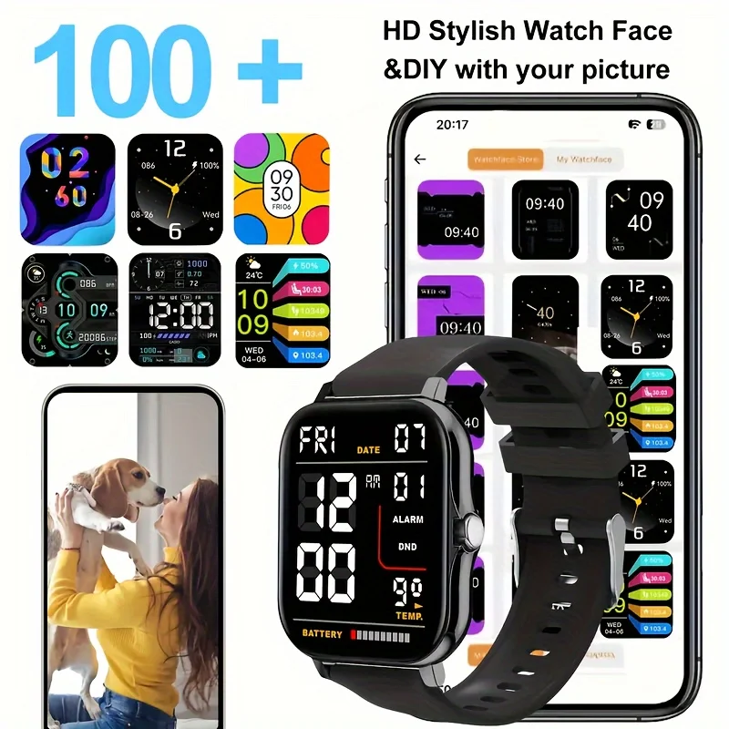 LAXASFIT New Smart Watch Multiple Sports Mode Sleep Monitor Find Phone Bluetooth Call Smart Watch Men Women Gift