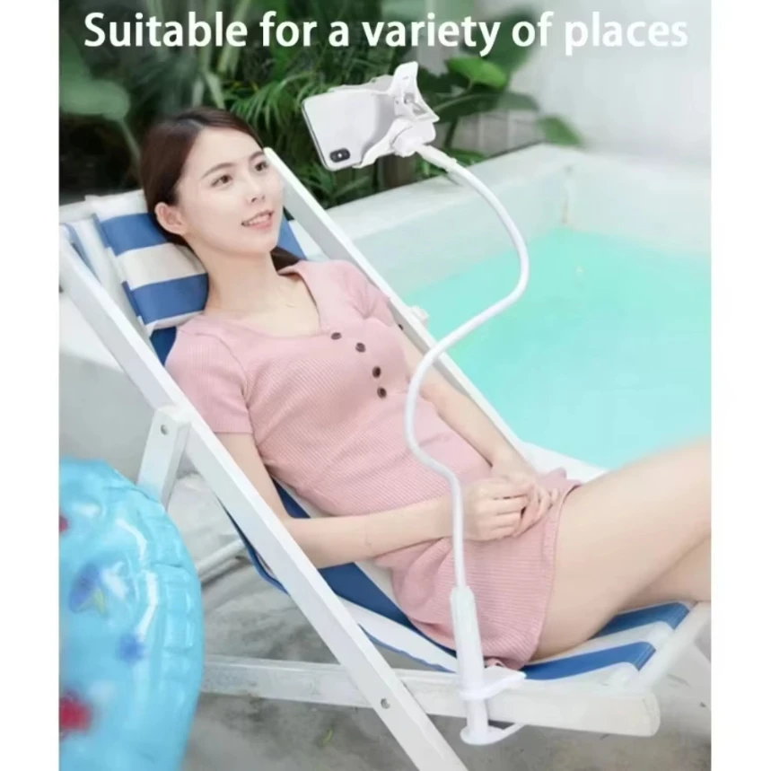 Portable 70cm 360 Clip Mobile Phone Holder Stand Flexible Lazy Bed Desktop Bracket Flat Bracket for iPhone Samsung  Stand Base