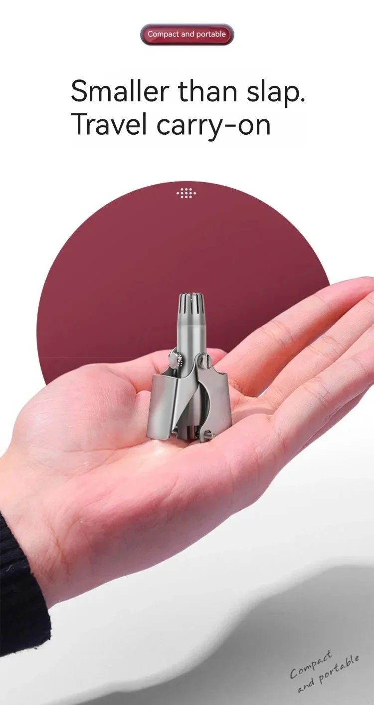 Nose Hair Trimming Men'S Portable Electric Shaver Low Noise Washable Portable Ear Hair Trimmer Cleaning Without Rusting Painless