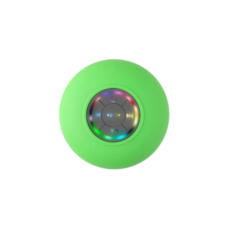Portable Waterproof Bluetooth Shower Speaker with Suction Cup and LED Lights 3D Surround Stereo subwoofer