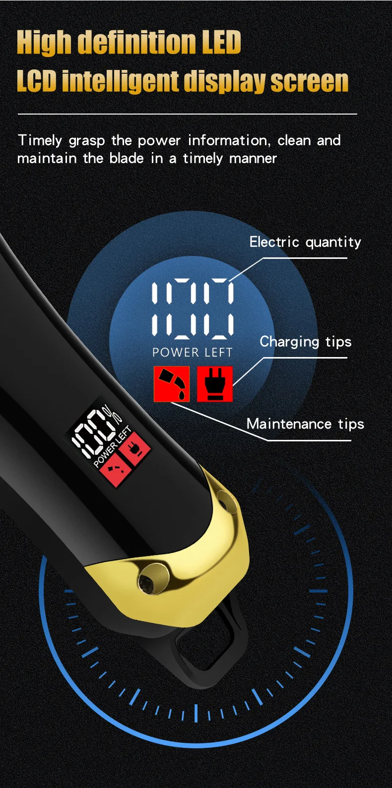 USB Rechargeable Hair Clippers for Men, Three-piece Set with Oil Head and Electric Trimmers, Ideal for Home Use