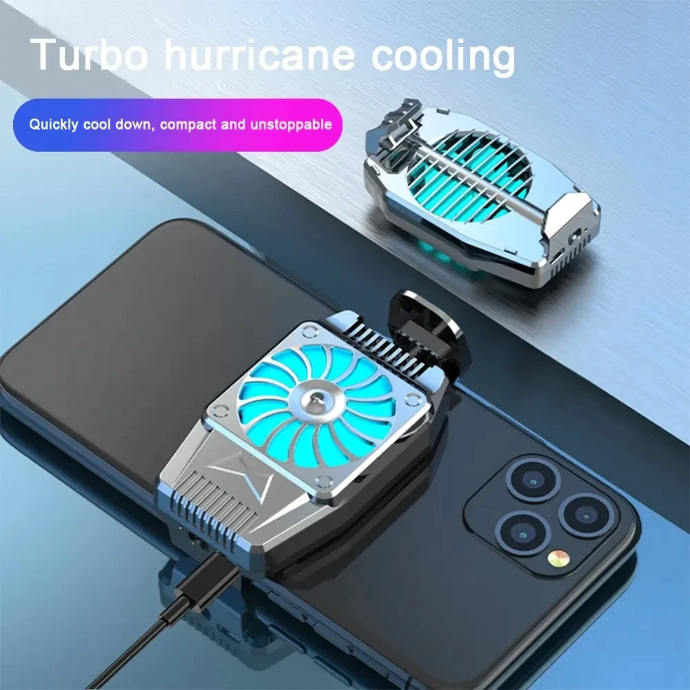 Mobile Radiator Esports Air Cooling Quiet Portable Quick Cooling H15 Game Live Cooling Back Clip Bracket Semiconductor Turbine