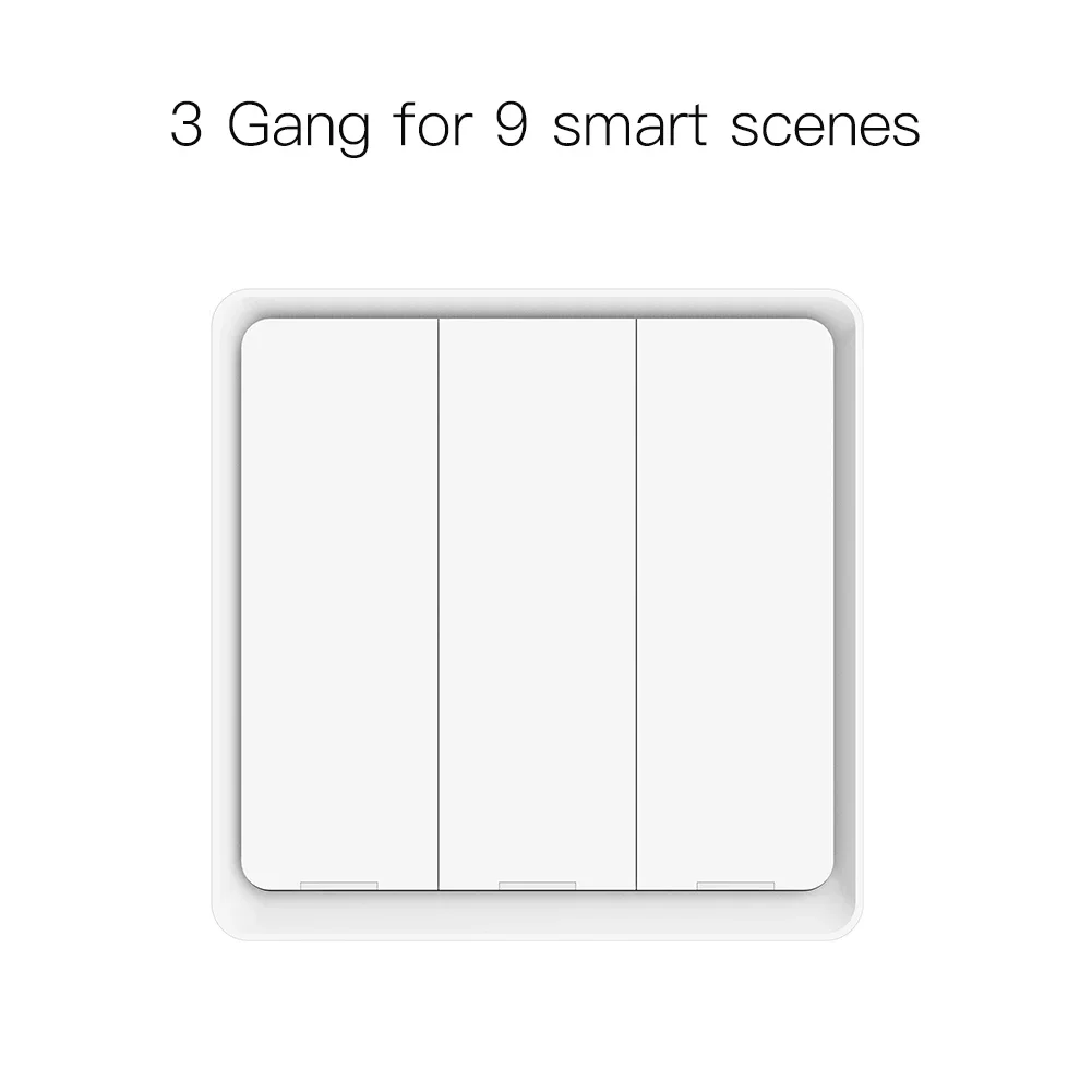 MOES 4 Gang Tuya ZigBee Wireless 12 Scene Switch Push Button Controller Battery Powered Automation Scenario for Tuya Devices