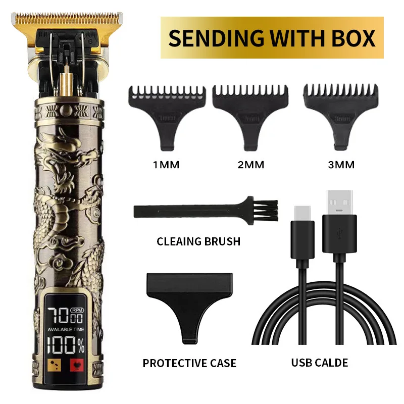 Powerful Professiona Electric Wireless Man Hairdresser Men Barber Shop Groin Beard Repairer Mustache Facial Hair Trimmer Clipper