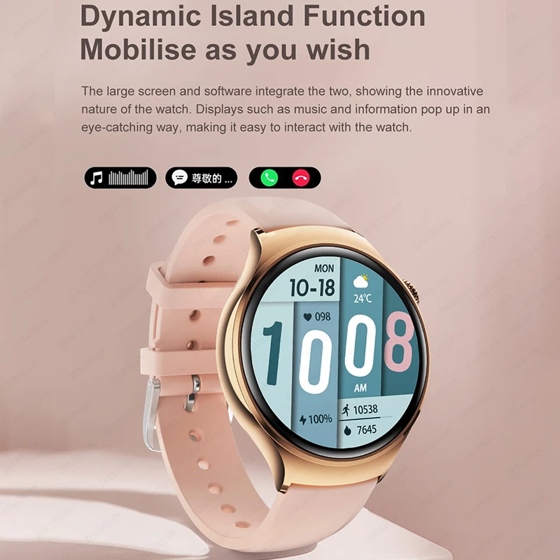 For Huawei WATCH 4 Smart Watch Women 360*360 AMOLED HD Screen NFC IP68 Waterproof Heart Rate Health Monitor Smartwatch 2025 New