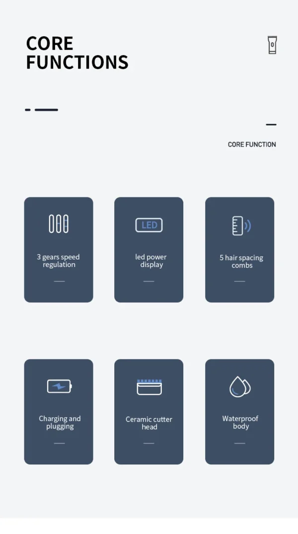 New Xiaomi Mijia Professional Clipper Hair Clipper 3 -Gear Adjustment  IPX7 Waterproof Hair Trimmer Machine With Charging Base