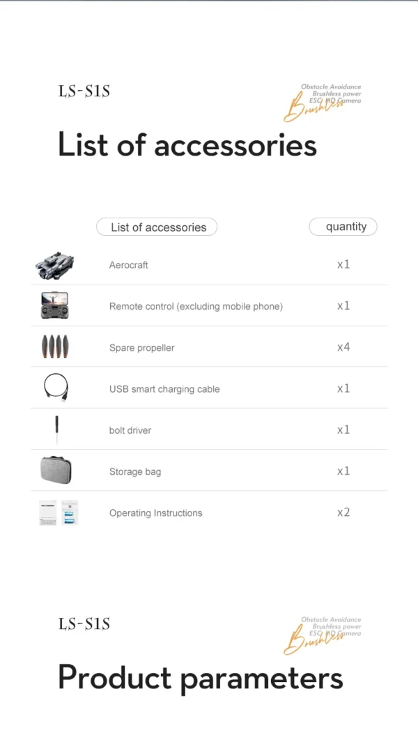 New S1S Mini Drone Caméra 8K Professional Brushless Motor Dron Obstacle Avoidance HD Dual Camera Foldable Quadcopter Toys