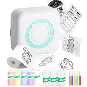 Sd4ebdbe2314649e2a9908213812d4ac7A.webp Portable Mini printer,thermal pocket Label printer, for Android or IOS APP, inkless sticker printer, suitable for home, office