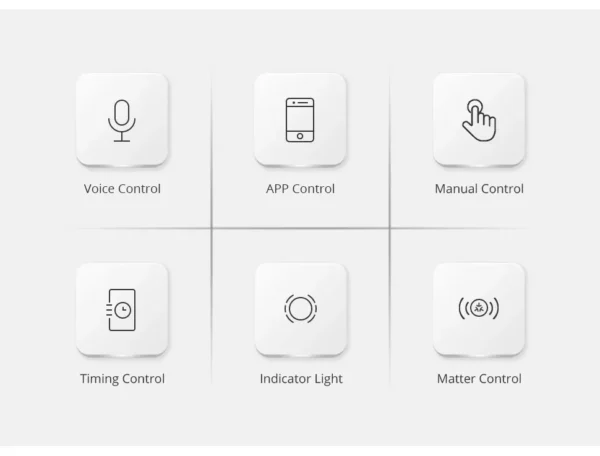 Zemismart Matter WiFi 1 2 3 4 6 Gangs Smart Wall Light Switch Neutral Required with Big Button SmartThings App Homekit Control