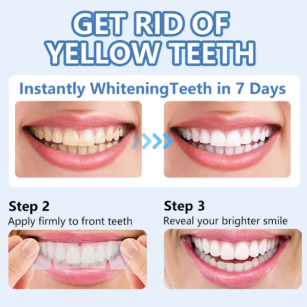 5D Teeth Whitening Strips 56 Strips Tooth Whitener Gel Strip Teeth Brightening Strips Remove Stains Oral Hygiene Care (28pairs)