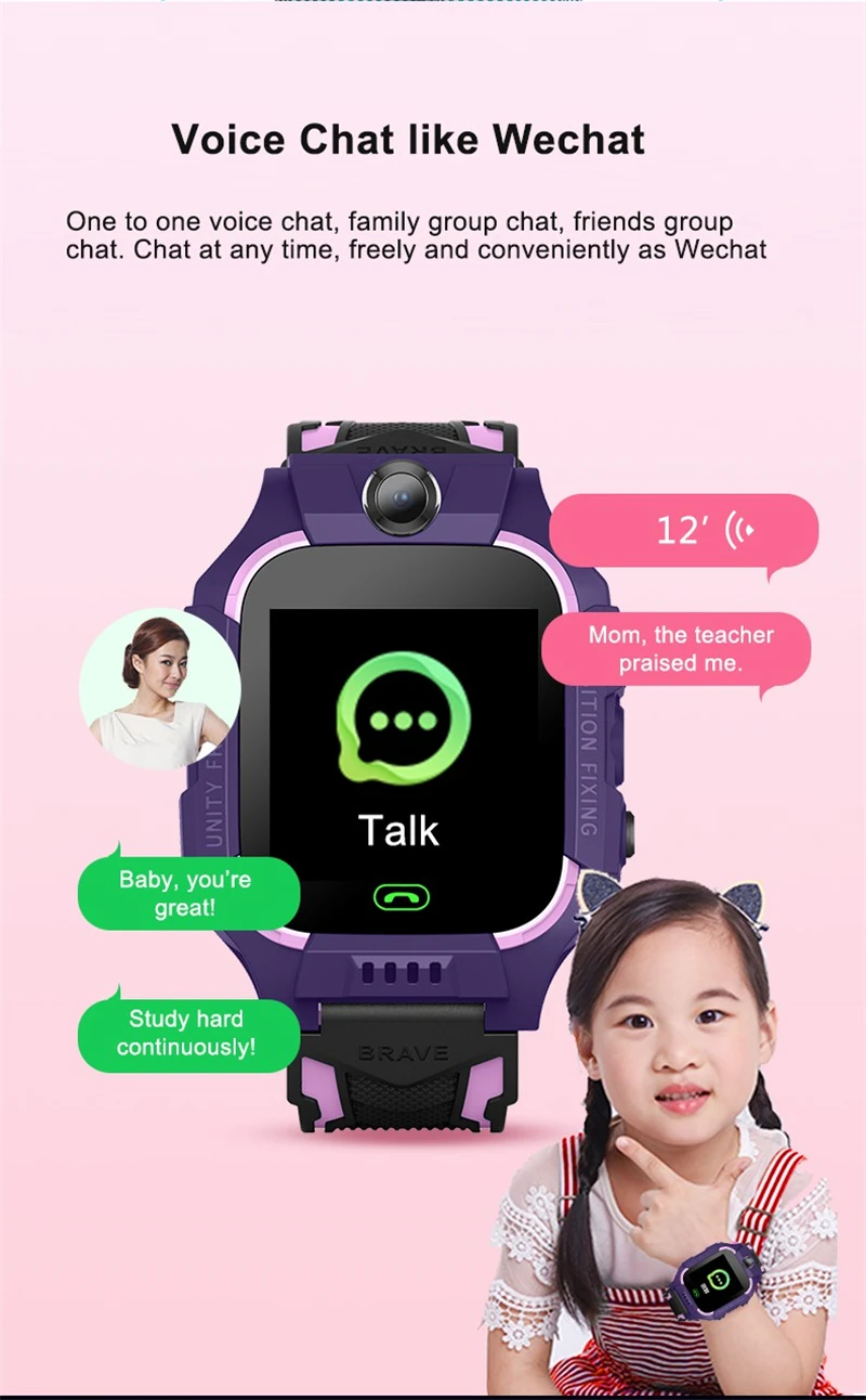 Smart Watch Kids 2g Sim Card Smartwatch for Children SOS Tracker Call Phone Camera Voice Chat Photo Boys Girls Birthday Gifts