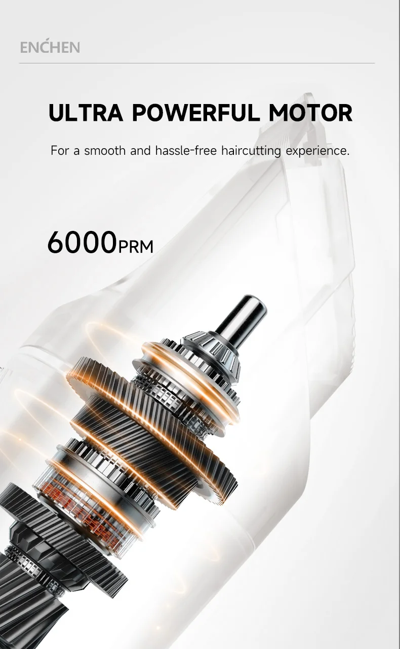 ENCHEN Hair Trimmer Professional Hair Cutting Machine Hair Clipper Cordless Haircut Electric Adjustable Trimmer for Men -Boost 2