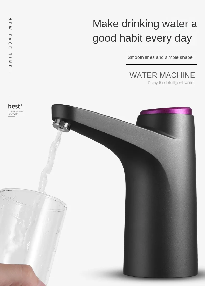 Automatic Water Press Household Barreled Water Electric Water Pump USB Rechargeable Mineral Water Pump Portable Water Dispenser