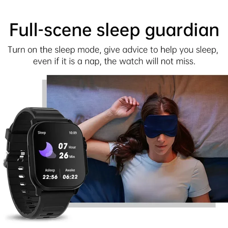 LAXASFIT 2025 Newest Smartwatch Bluetooth Voice Call Heart Rate Monitor Sports Bracelet for Android IOS Smartwatch Gift