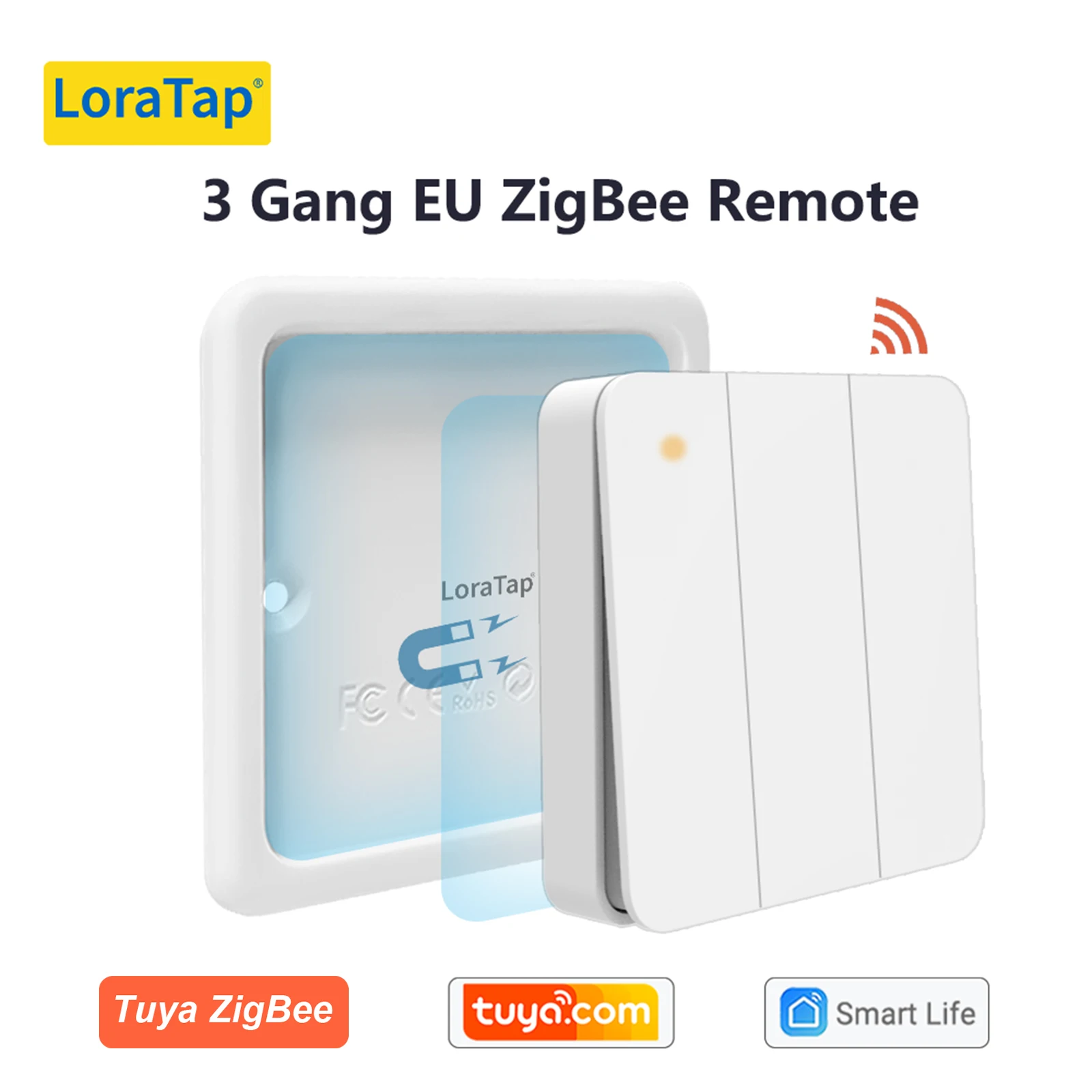 LoraTap ZigBee 3.0 Wireless 13 Types Push Button EU US Remote Controller Tuya Scene Automation Control Switch Smart Life App