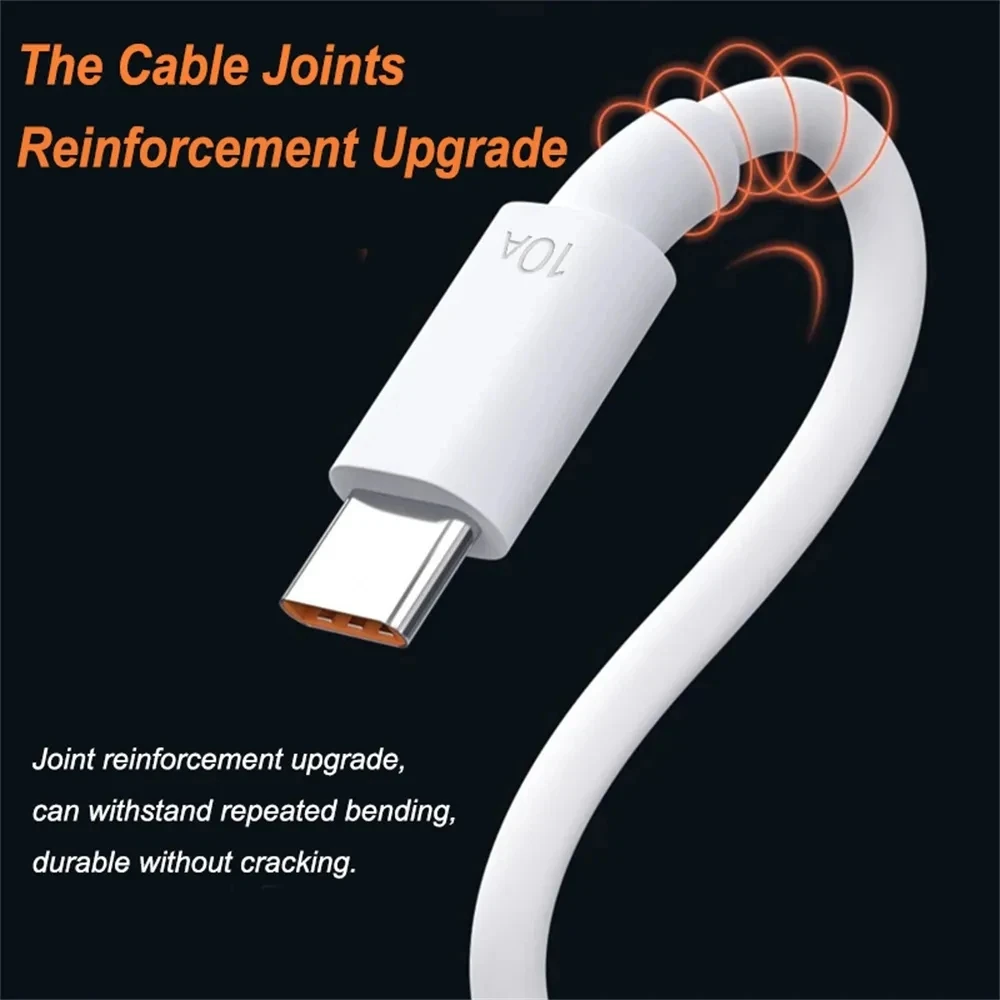 USB Type C Cable 10A Fast Charging Wire Mobile Phone USB Line For Huawei 30 Xiaomi redmi Samsung Poco f5 USB C Data Cable Cord