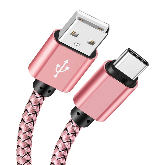 USB A to Type C Charging Cable 2A Fast Charger Nylon Data Cable 1M 2M 3M For Iphone Android Huawei Samsung TypeC Charging Device