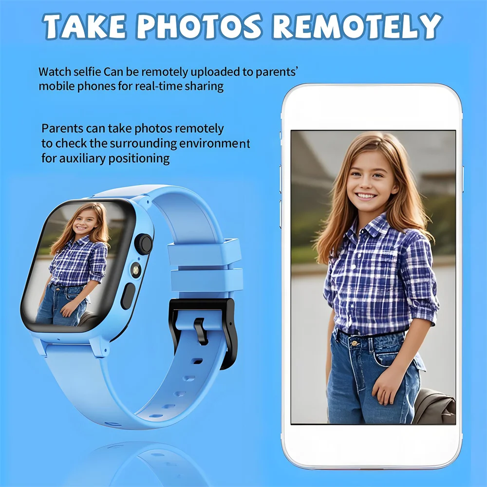 ﻿ Kids Smart Watch Phone 4G Sim Card 2G Internet SOS LBS Location Call Child SmartWatch Camera Waterproof Clock For Boys Girls