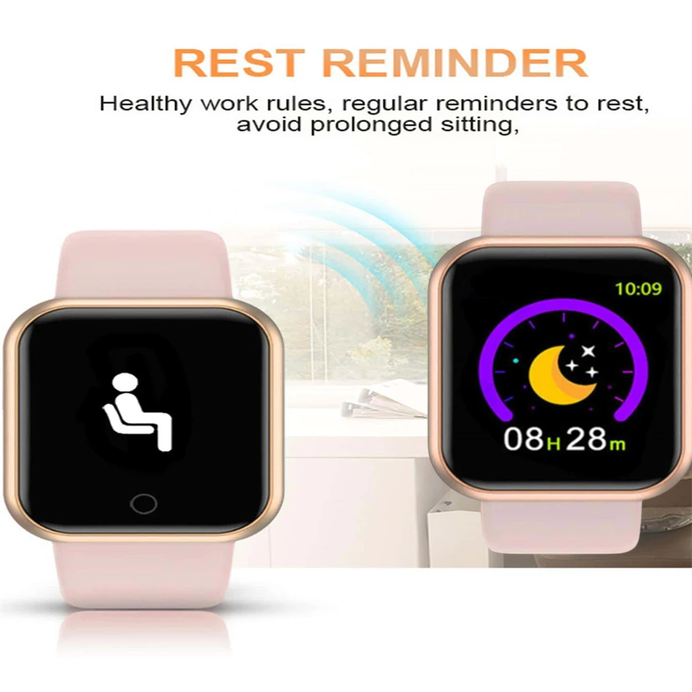 Fashion Smart Watches Sport Men Fitness Woman Smartwatch SMS Social APP Message Reminder Music Playback Alarm Clock Bracelet D13