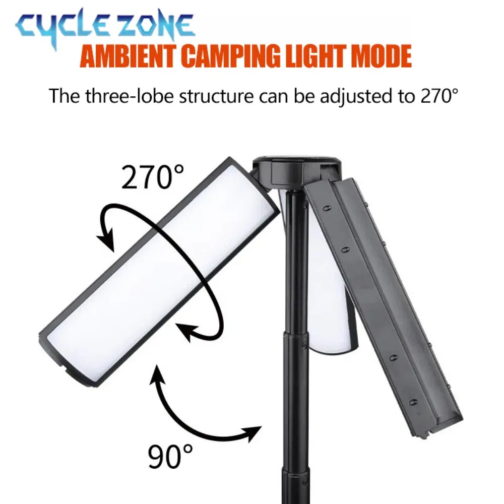 Multi-functional Camping Light 2 in 1 Rechargeable Telescopic Camping Lantern Flashlight with Hook Outdoor Emergency Work Light