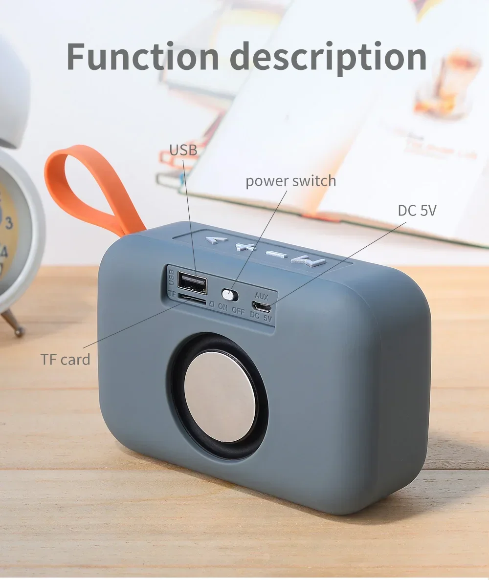 Speaker TG506 Portable Mini Wireless Soundbar Bluetooth 5.0 Outdoor Indoor HIFI Loudspeaker Support TF Card FM Radio Waterproof