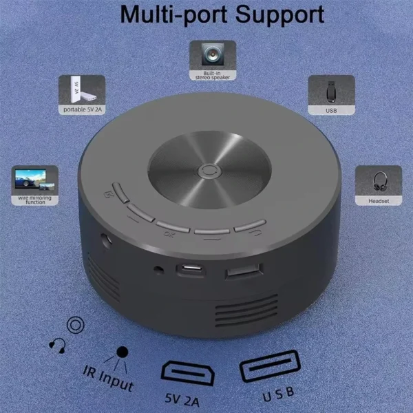 Smart Projector YT200 LED HD TV Video Projetor for HD Android Same Screen Home Cinema Outdoor Portable Projetor