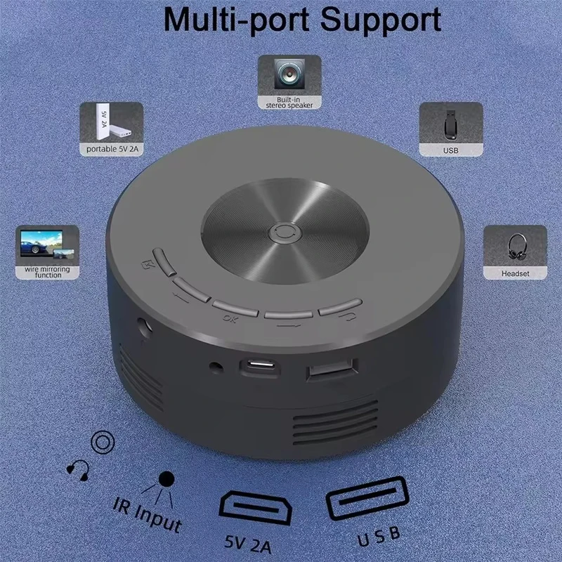 Smart Projector YT200 LED HD TV Video Projetor for HD Android Same Screen Home Cinema Outdoor Portable Projetor