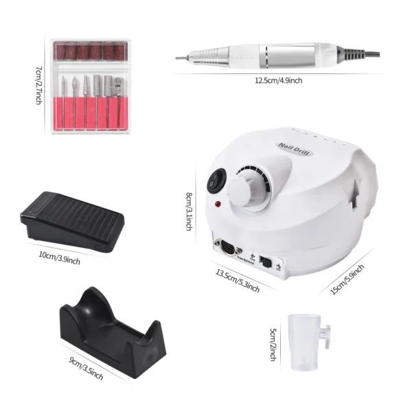 35000RPM Electric Nail Drill Machine Cutter Set Nail Gel Polisher Nail tools Salon Equipment Strong Polishing Tool Nail File Kit