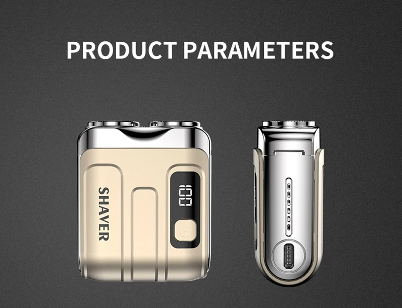 Travel Electric Shaver For Men Double Floating Magnetic Blade Head Portable Beard Knife Rechargeable MINI Rotary Electric Razor