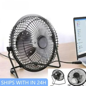 Se06e2b14c23b4a2da244d3d568fa787fU.webp 4/6-inch Desk Fan Strong Wind Silent USB Fan Portable Small Fan 360 Degree Rotatable Summer Cooling for Desktop Office Table PC